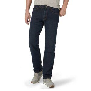 Lee Mens Regular Straight Fit Dark Wash Jeans 36x29 Mcclane Denim Classic Style